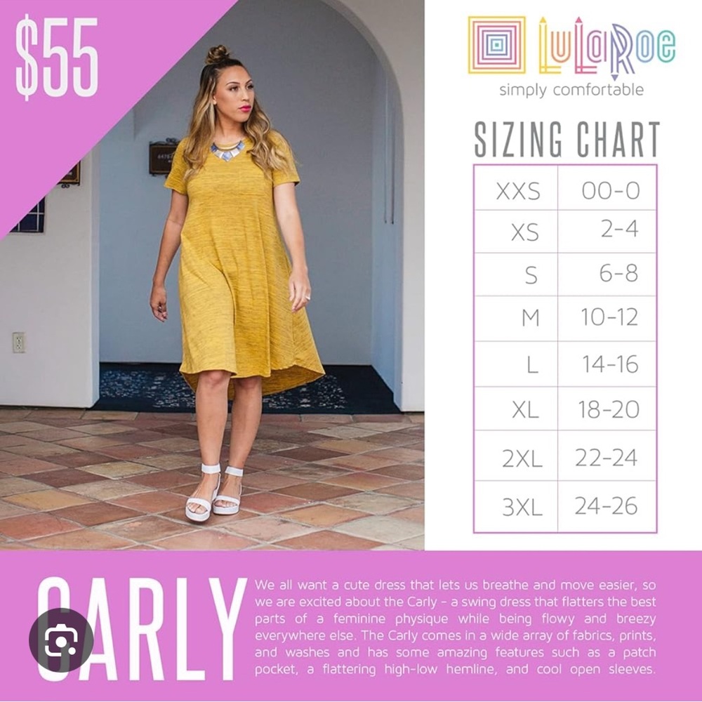 LuLaRoe Kids Carly Dress Fireworks Size 12 Like New Silky - Picture 3 of 3
